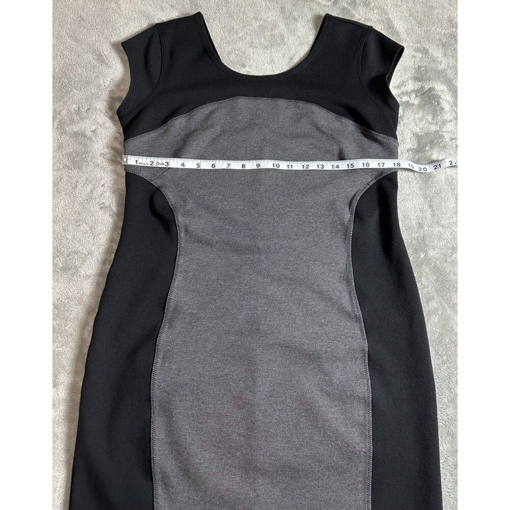 Athleta Illusion Mini Dress Size Large Black Gray Career Athleisure Stretch - Picture 6 of 10